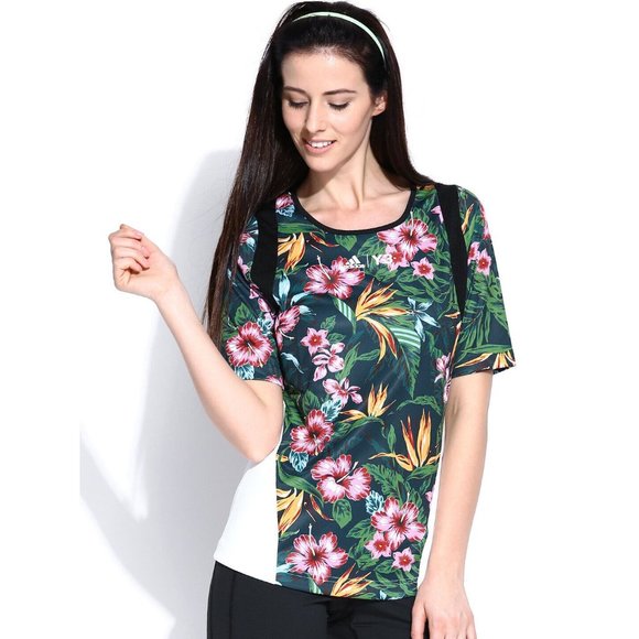ADIDAS Women's Y-3 ROLAND GARROS Aop FLOWER Tee TOP Core White S86978 ( S )